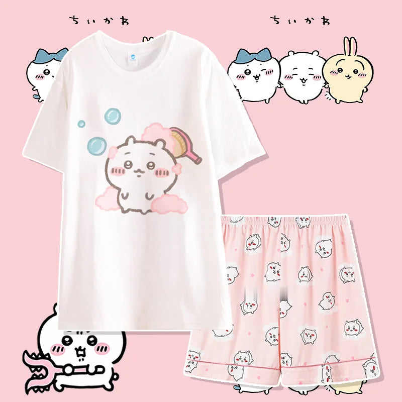Cute Cartoon Pattern Summer Pajamas for Relaxed Comfort