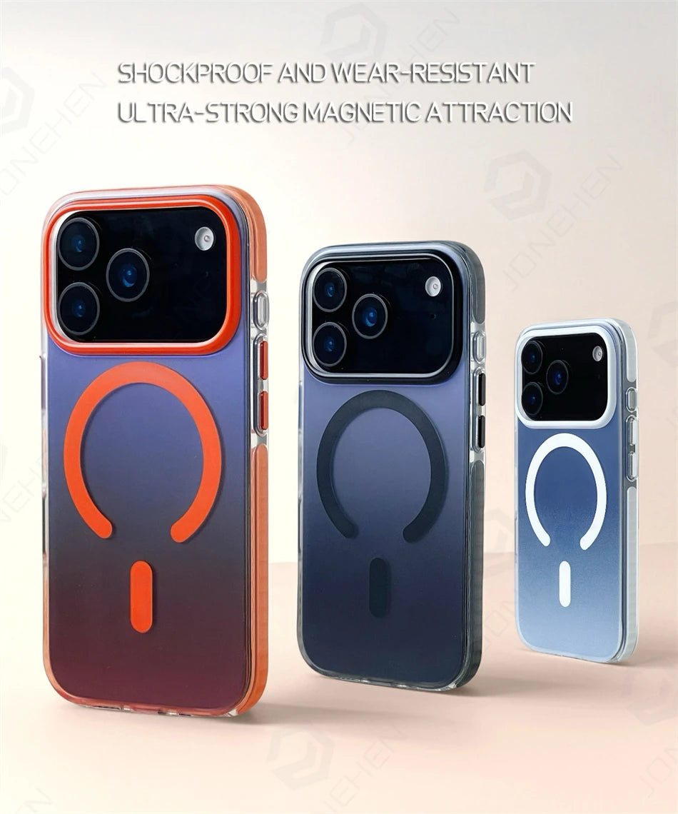 Luxury Gradient Magnetic Shockproof Case for iPhone 14-17 Pro Max