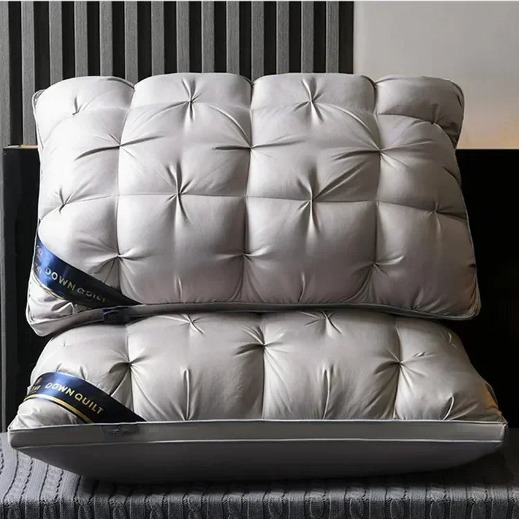 Luxury 100% Cotton Goose Down Pillow | Comfortable Bedding Gift