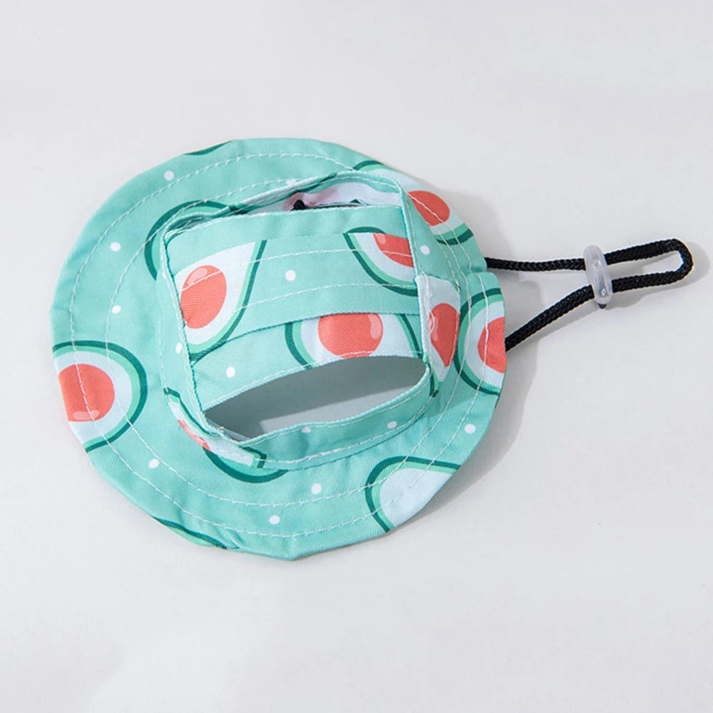 Cute Print Dog Hat for Small & Medium Dogs | Adjustable Pet Cap