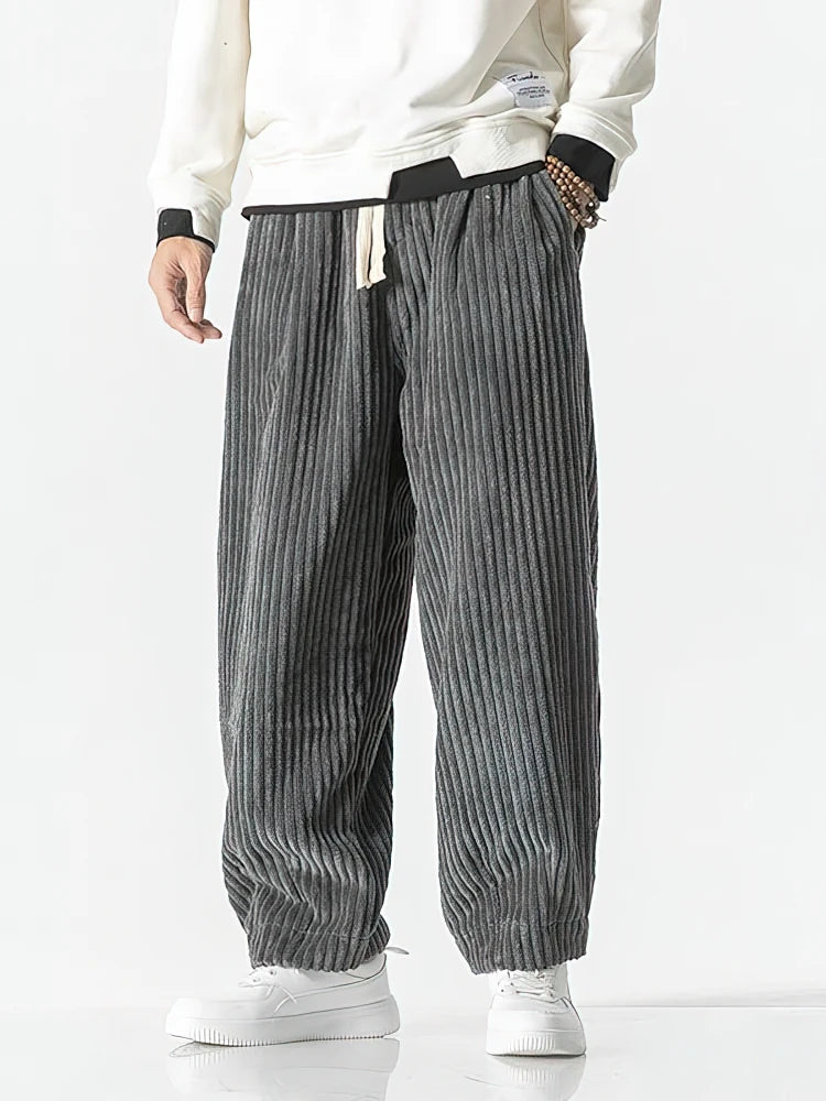 Men's Casual Corduroy Trousers | Stylish Loose Fit Streetwear