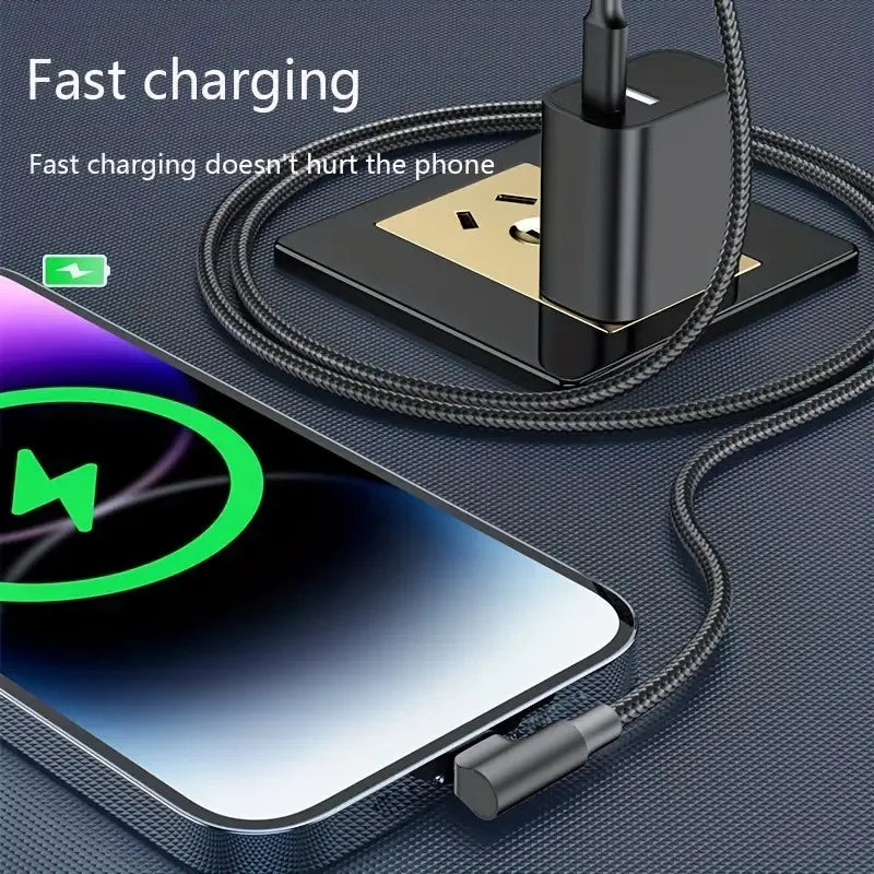 90 Degree USB-C Fast Charge Cable for Optimal Device Performance