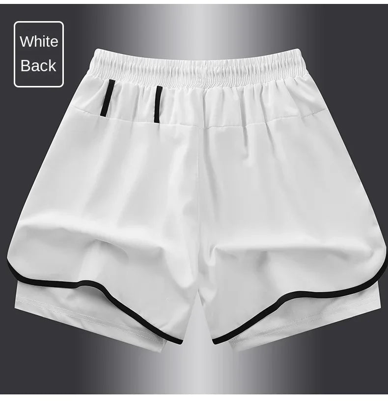Men's & Women's Anti-Glare Double Layer Sports Shorts | Summer Style