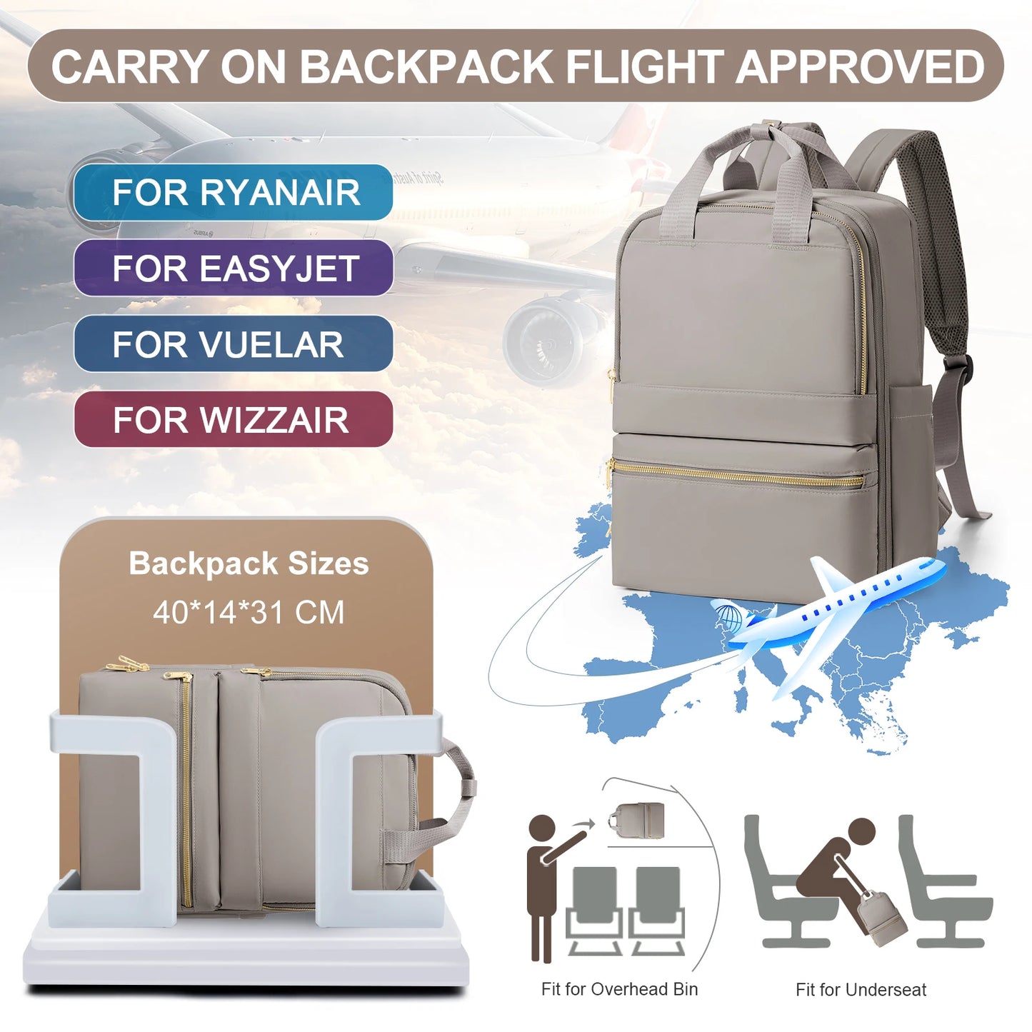Stylish Women's Backpack | Large Capacity Travel & College Bag