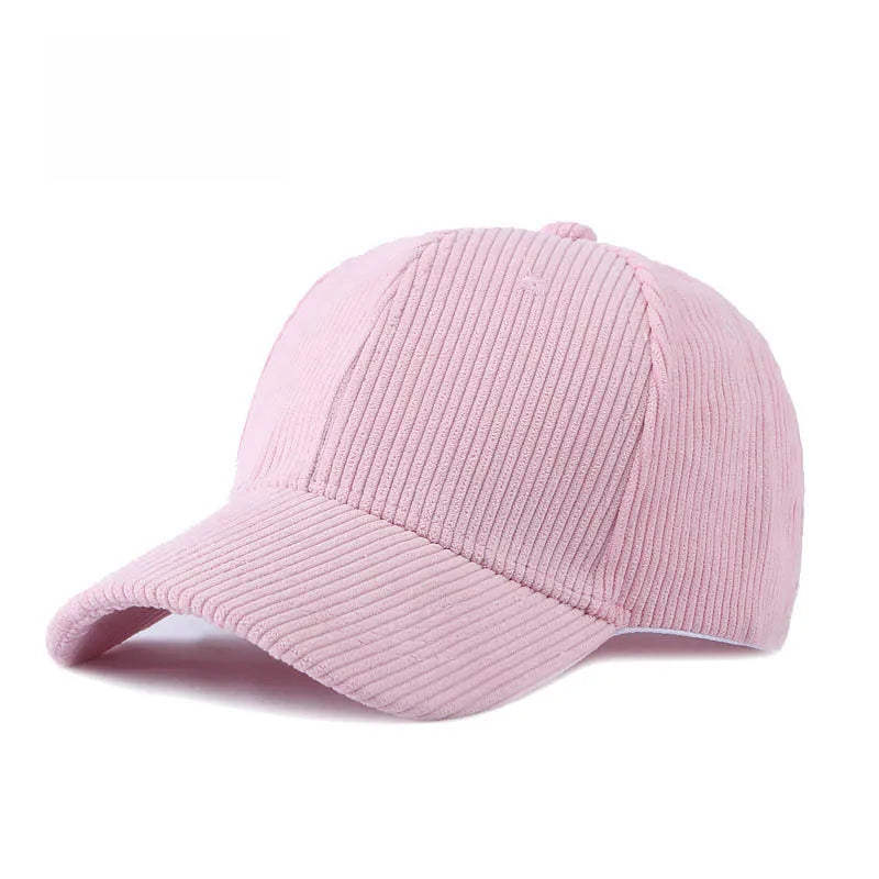 Unisex Solid Corduroy Baseball Cap | Vintage Snapback Trucker Hat