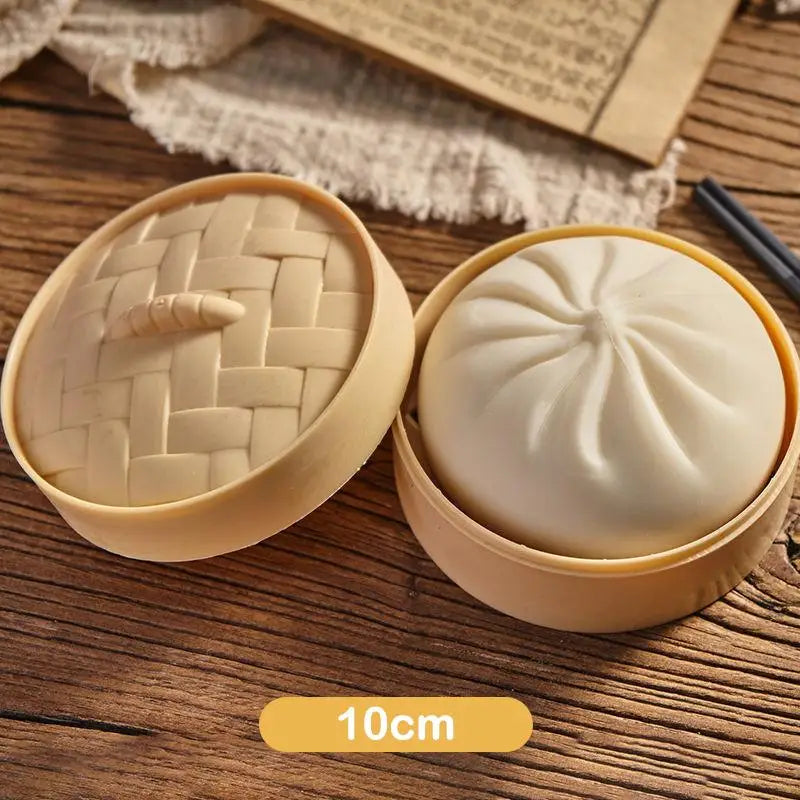 Steamed Stuff Bun Anti-Stress Ball Fidgets Toy Dumpling Squishies Soft Slowing Rebound Foam Toy Ultra-Soft Decompression