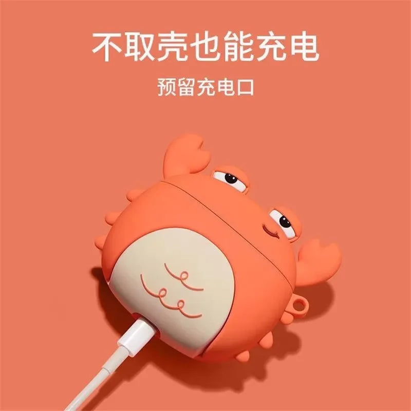 Cute Crab Silicone Earphone Case for AirPods | Fun & Protective Cover
