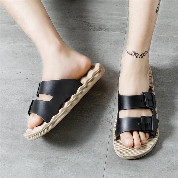 Comfortable Adjustable Men's Summer Slippers | Lightweight Beach Sandals