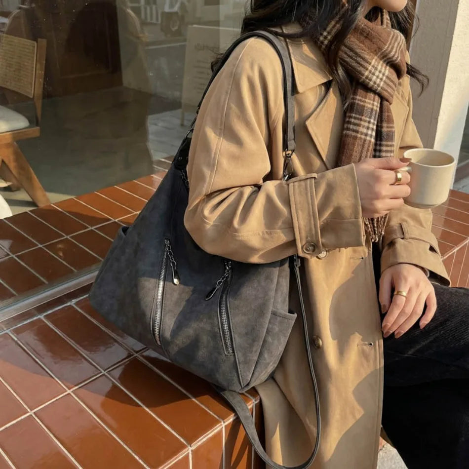 Bolso Bandolera Elegante de Cuero Sintético Suave para Mujer | Con Estilo y Práctico