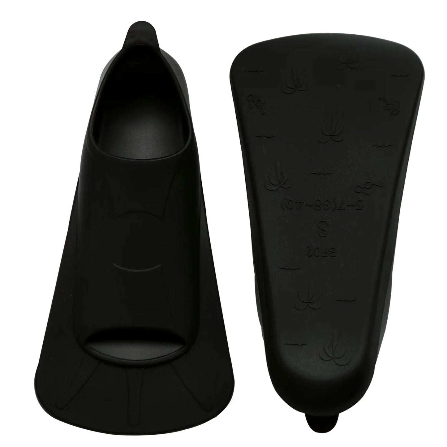 Multicoloured Short Silicone Snorkel Fins for Adults & Kids