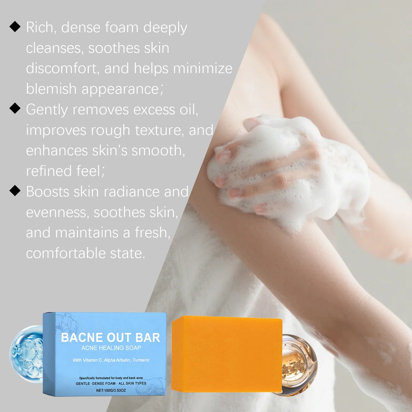 Turmeric Lightening Soap | Exfoliating Body Soap for Acne Control