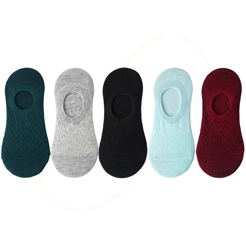 Women's Invisible Boat Socks Set | Breathable Non-Slip Comfort