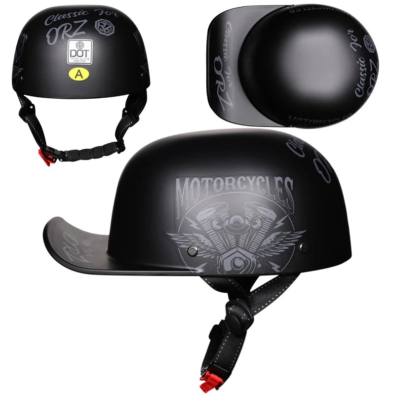 Vintage Retro Motorcycle Half Face Helmets for All Ages