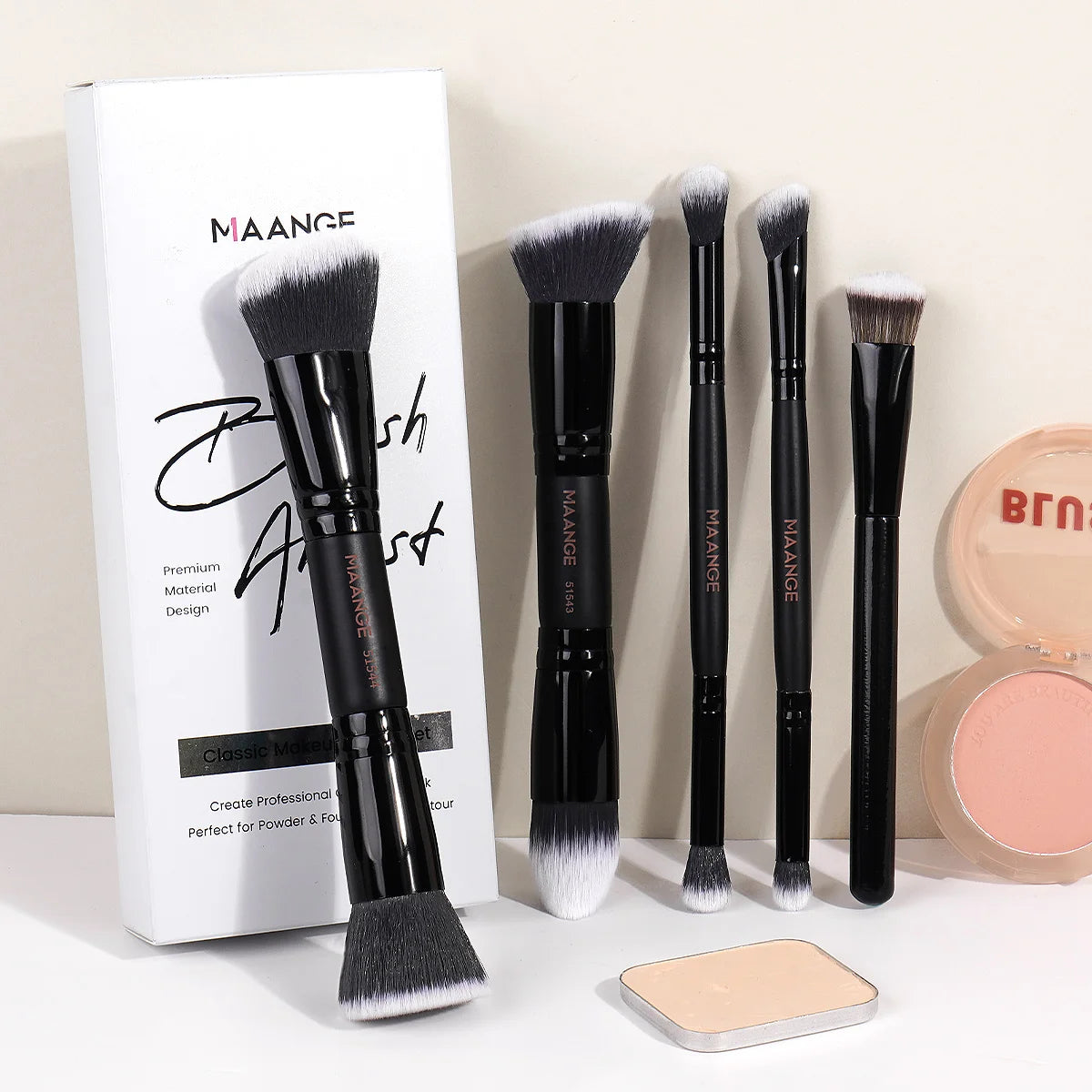 5pcs Makeup Brush Set | Essential Brushes for Stunning Beauty Looks