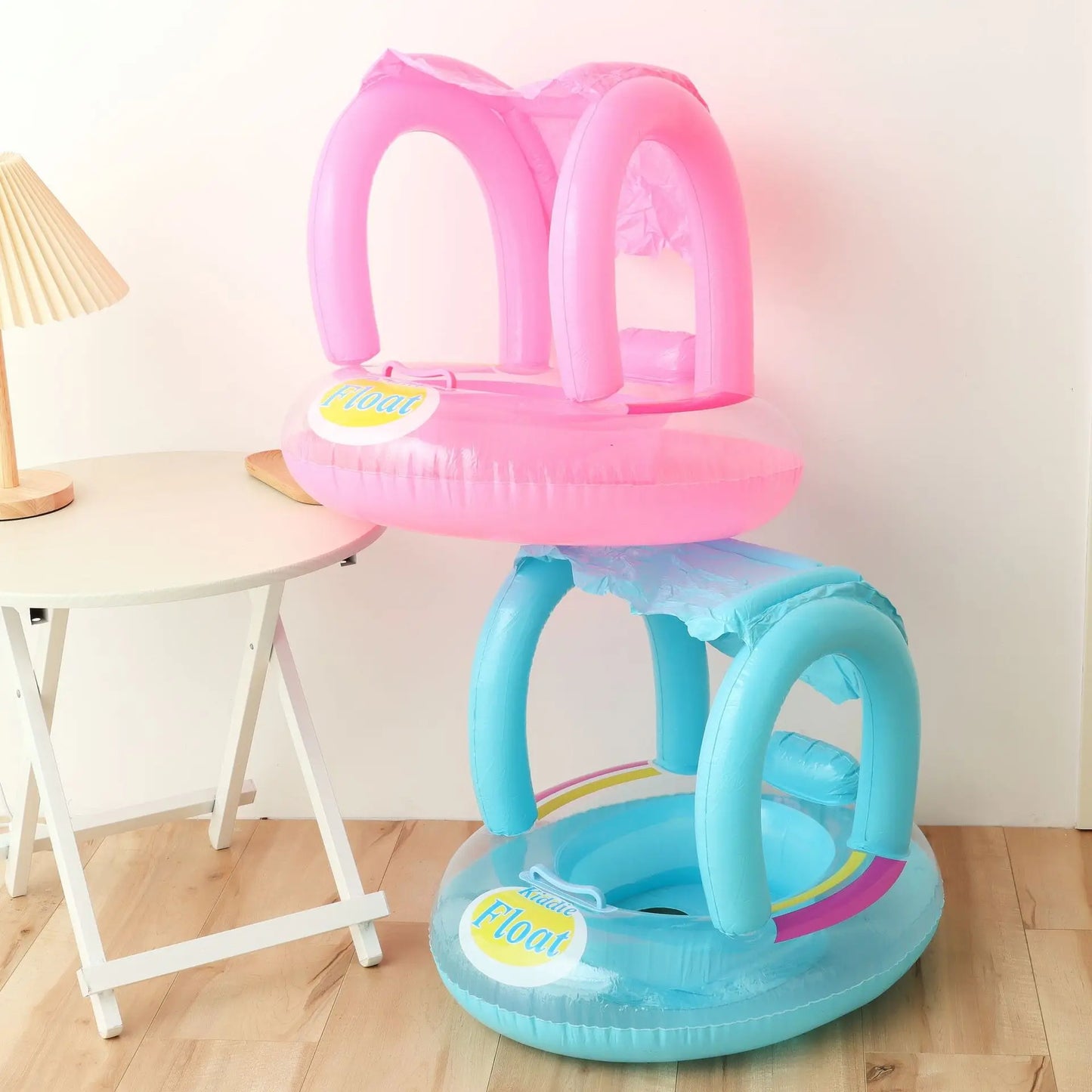 Baby Summer Swimming Ring with Sunshade | Inflatable Pool Toy