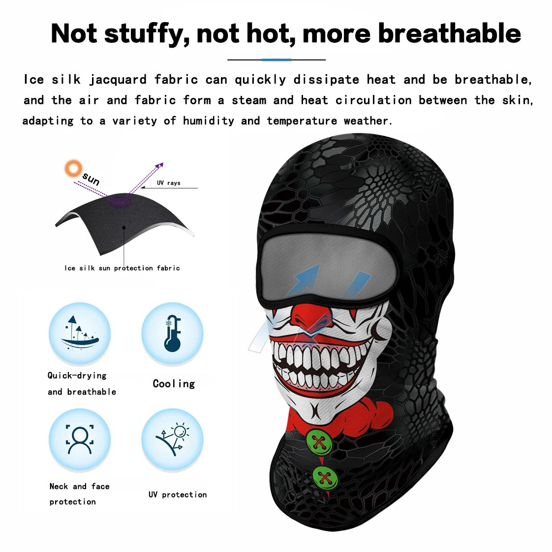 Unisex Full Face Balaclava Motorcycle Mask | Summer Sun Protection
