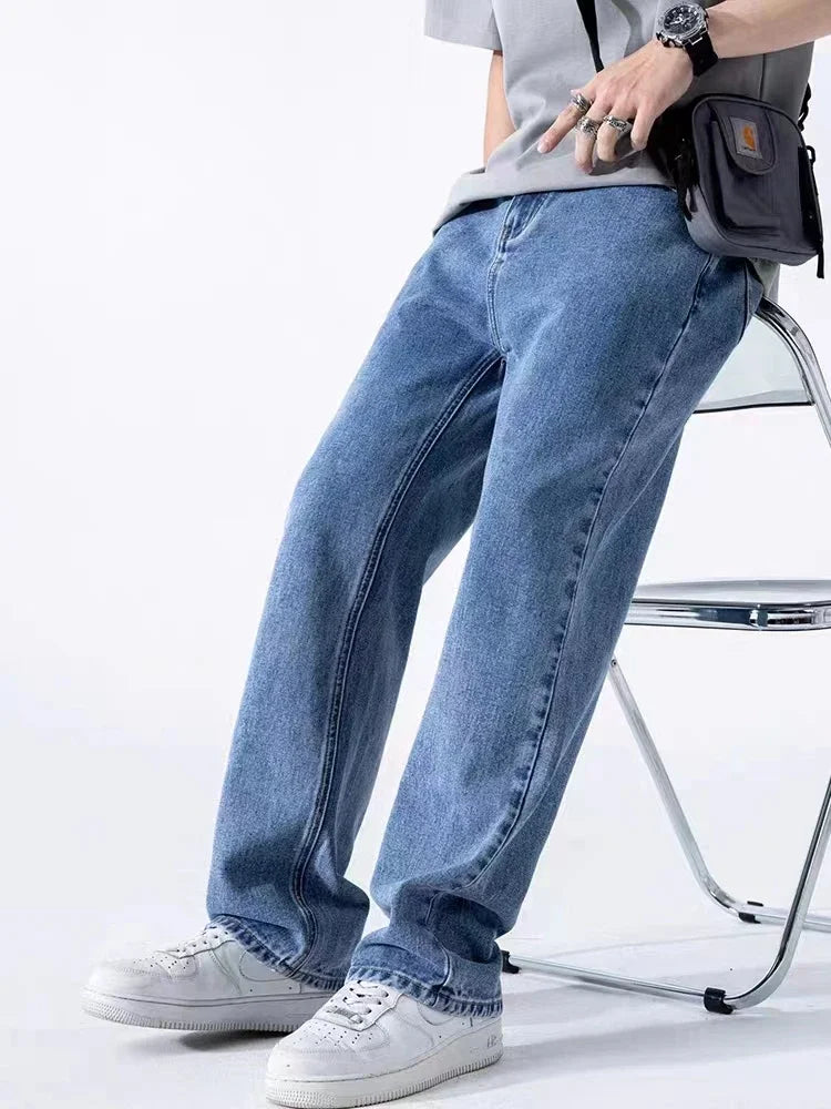 Men's Casual Wide Baggy Denim Jeans | Spring Summer Streetwear Pants