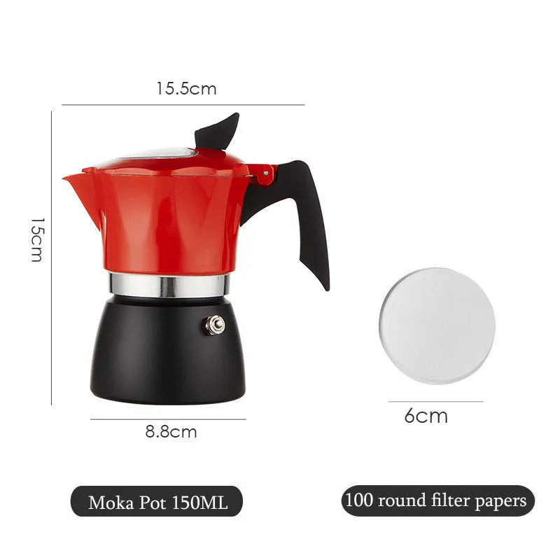 Colourful Moka Pot Set | Classic Espresso Maker for Outdoor Use
