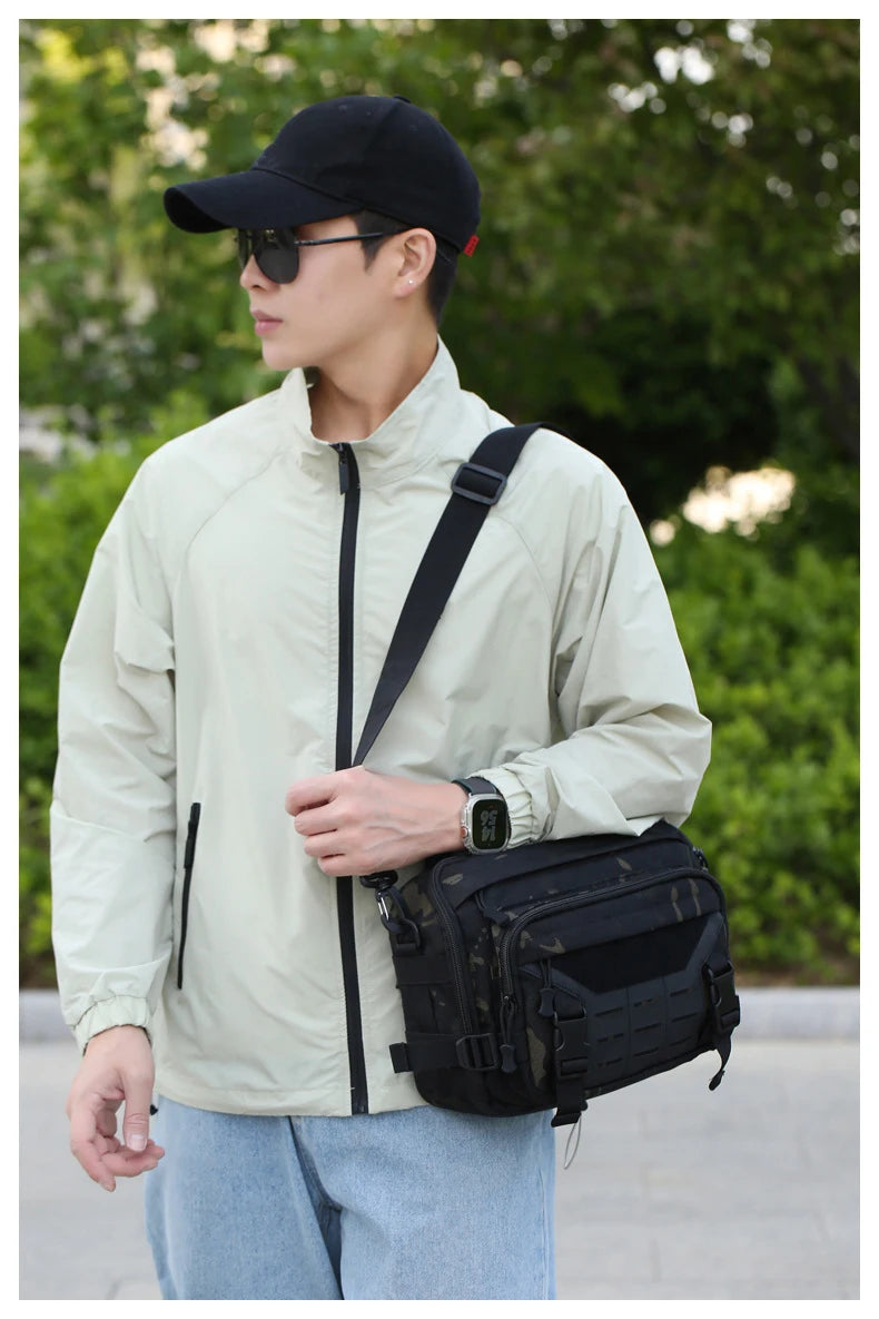 Bolso cruzado táctico para hombre | Perfecto para viajes y uso al aire libre