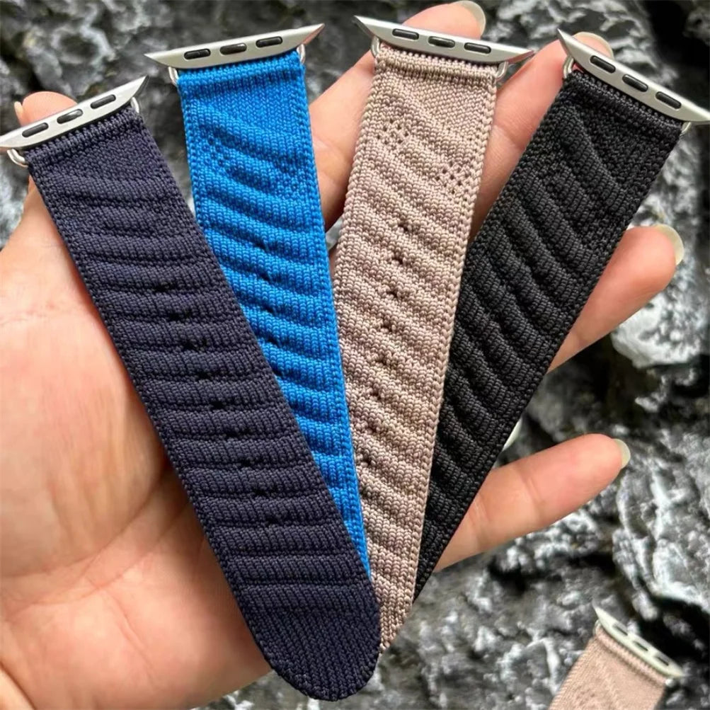 Navy Blue Nylon Strap for Apple Watch | Stylish & Comfortable Band