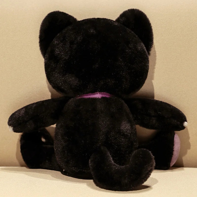 Kawaii Black Skeleton Cat Plush Toy | Adorable Gothic Stuffed Animal