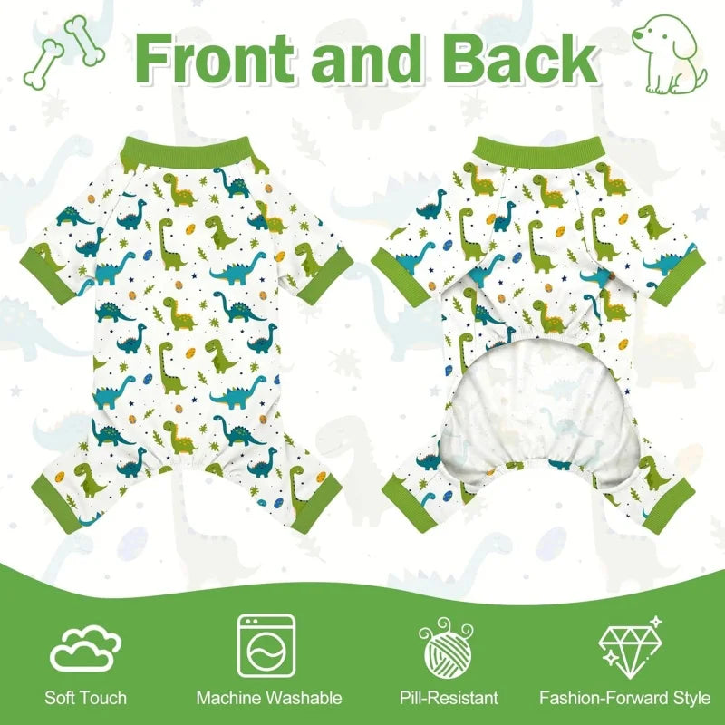 Cute Dog Pajamas for Small & Medium Dogs | Soft & Breathable Onesie