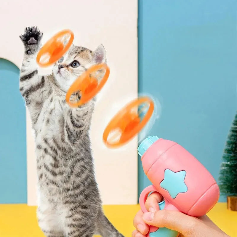 Interactive Cat Toy | Fun Chasing Disc Launcher for Kittens