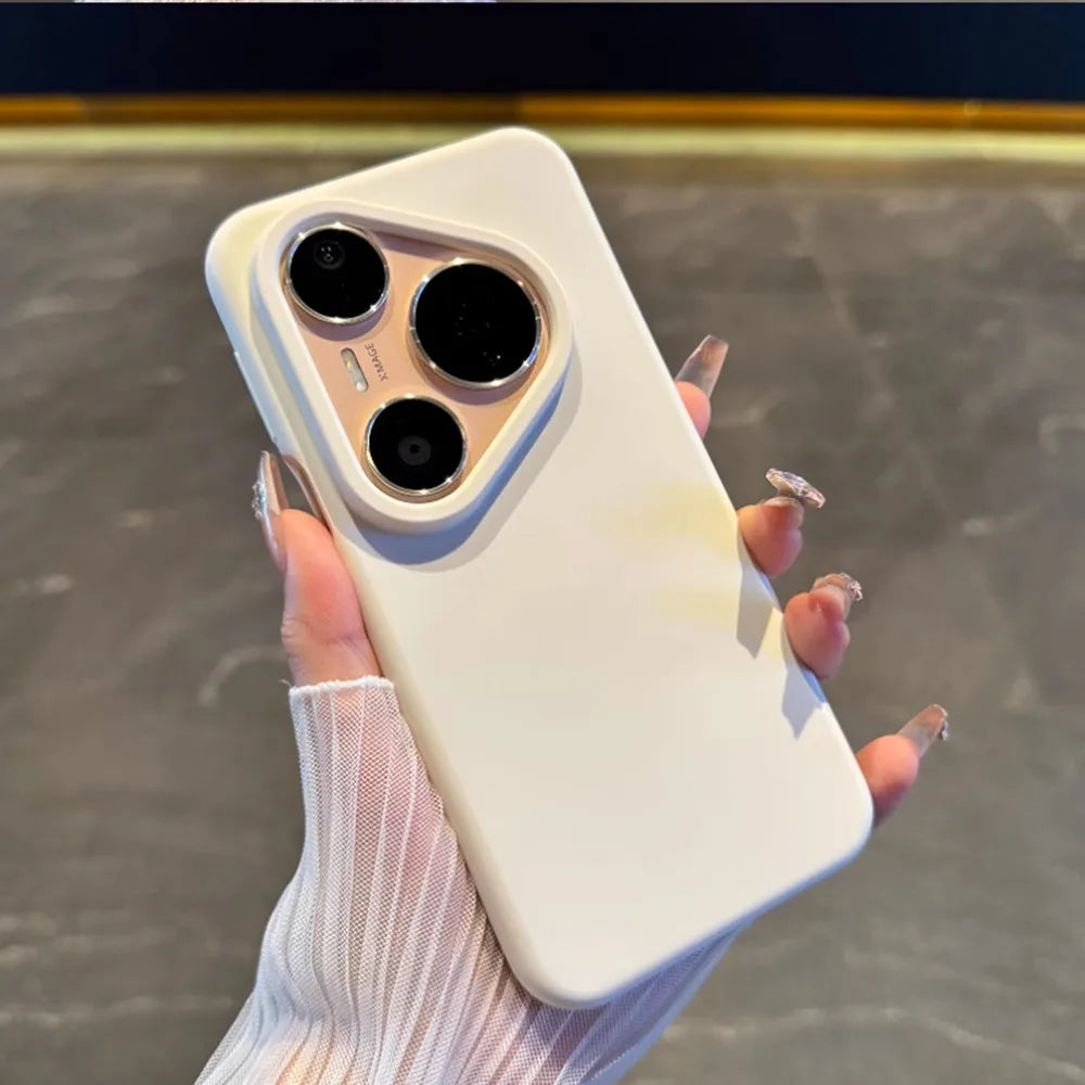 Liquid Silicone Phone Case For Huawei Pura 80 Pro Pura 70 P60 P50 P40 P30 Pro Mate 70 60 50 Luxury Soft Skin Smooth Cover Funda