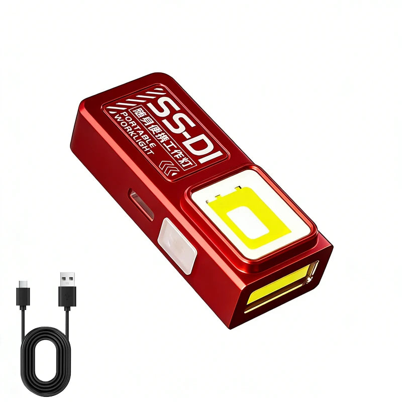Mini linterna LED COB | Luz recargable USB C resistente al agua