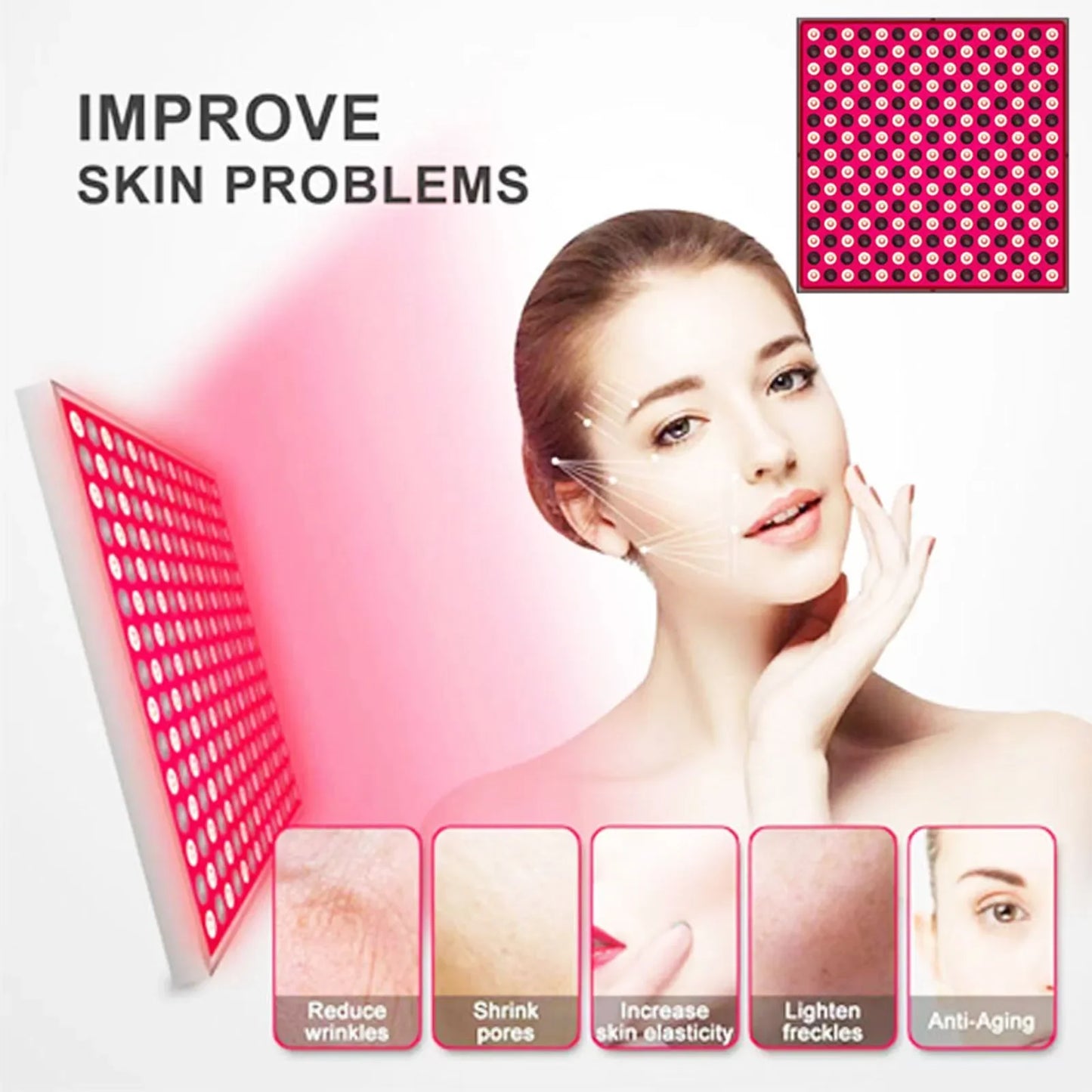 Red & Near Infrared LED Beauty Panel | Home Physiotherapy Lamp