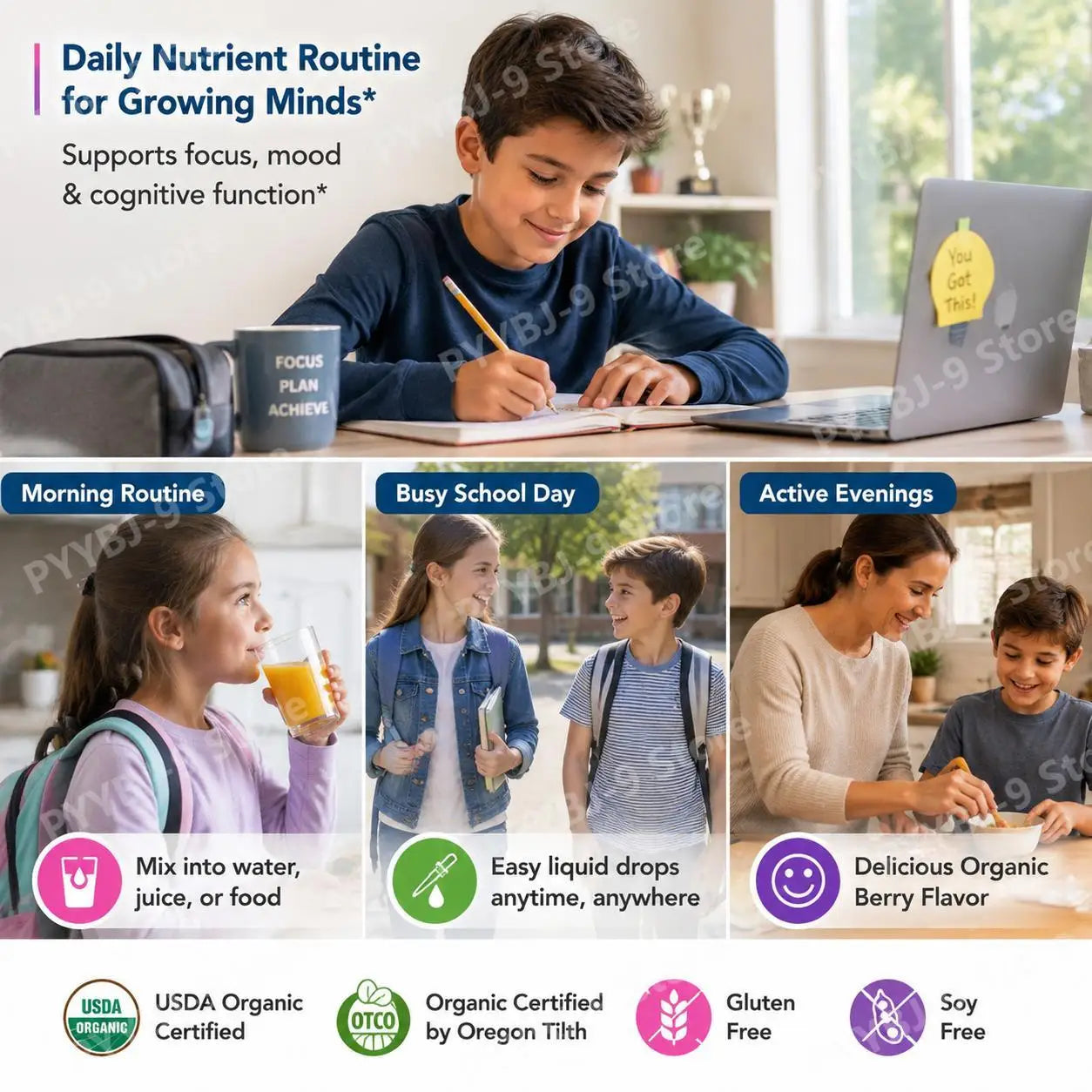 L-Methylfolate Kids Drops for Brain Development & Mood Balance