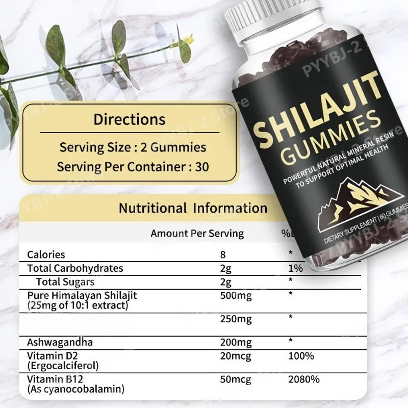 Himalayan Shilajit Gummies with Vitamins for Daily Energy Boost