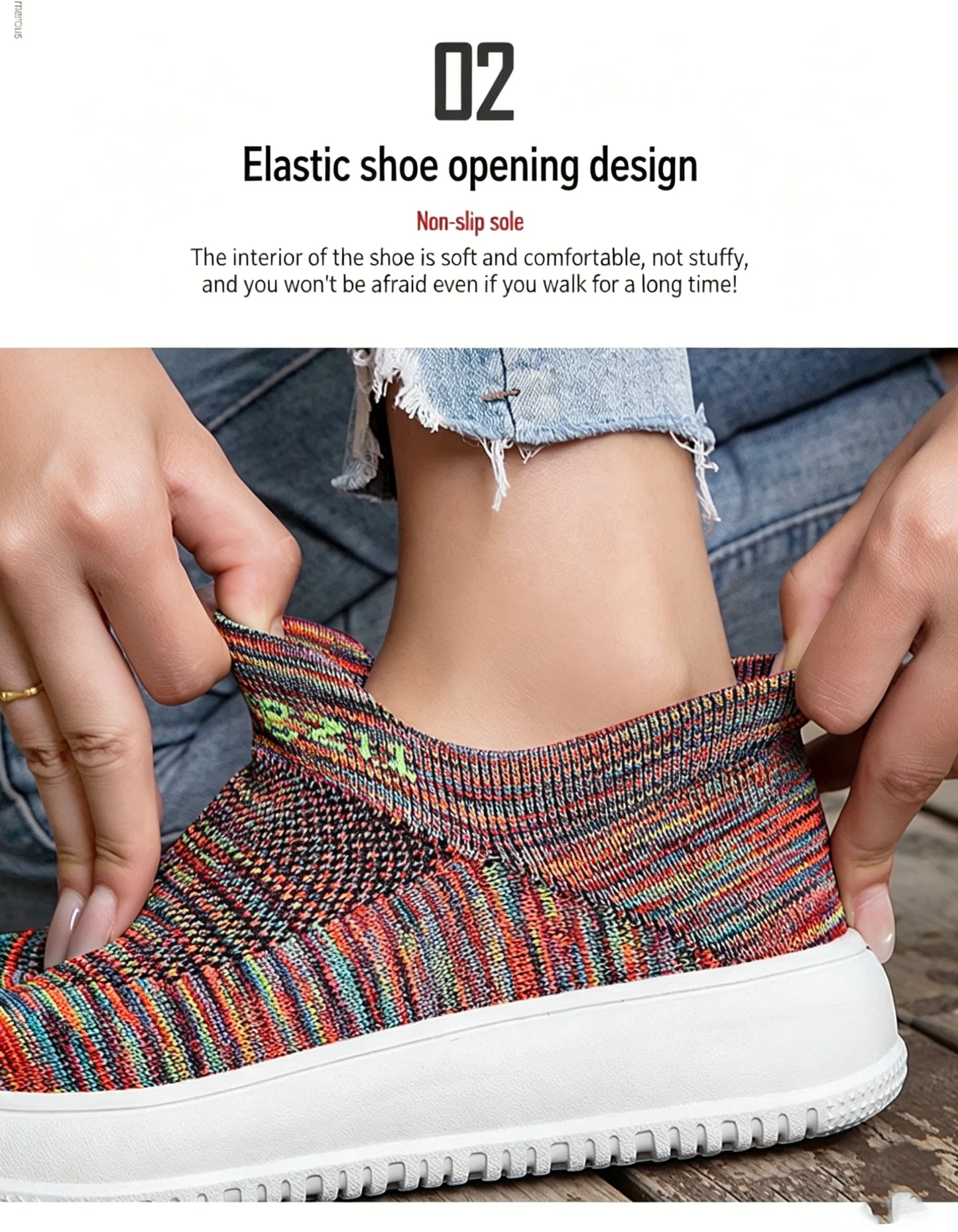 Unisex Wide Foot Sports Shoes | Breathable Slip-On Walking Sneakers