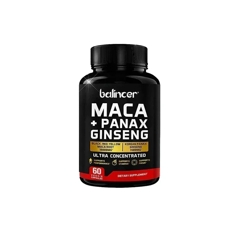Maca & Ginseng Capsules for Energy & Muscle Support