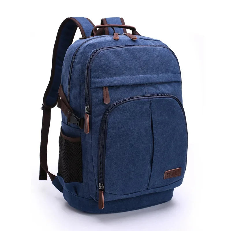 Men's Multifunctional Canvas Backpack | Spacious Travel & Hiking Bag