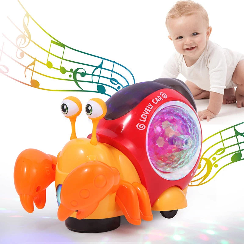 Interactive Musical Crawling Crab Toy for Baby Development