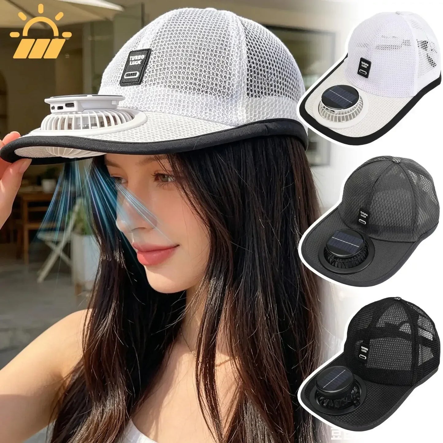 Breathable Mesh Cap with USB Fan | Summer Outdoor Sun Protection