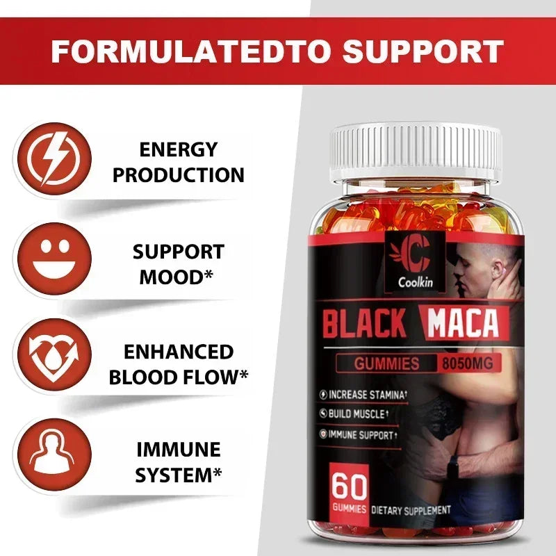 Black Maca Gummies - Performance, Mood & Energy Support Supplement