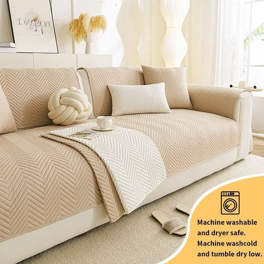 W-Shaped Sofa Cushion | All-Season Antislip Cover for Sofas
