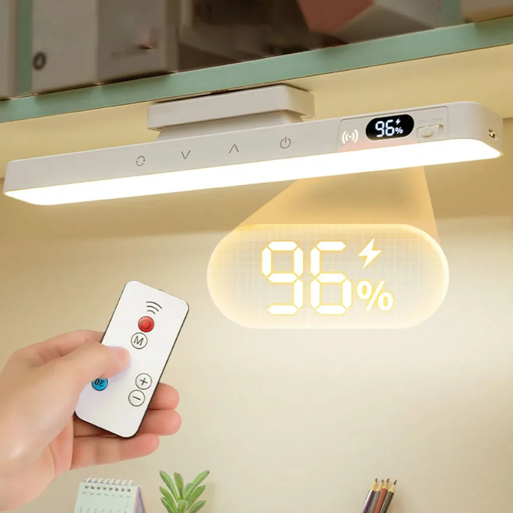 Lámpara de mesa táctil recargable | Luz de escritorio magnética versátil