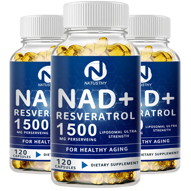 1500MG NAD+ Supplement with Trans-Resveratrol for Energy & Health