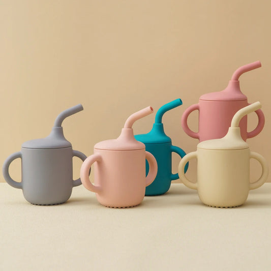 Portable Baby Learning Drinking Cup with Comfortable Grip