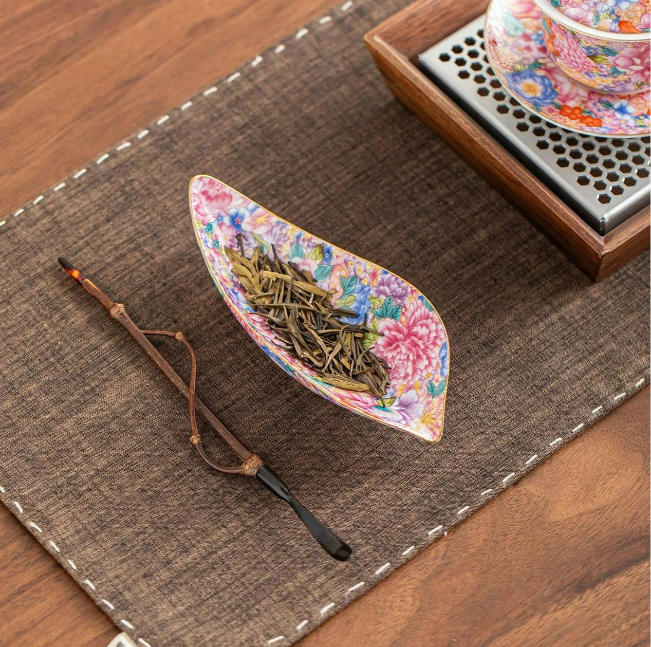 Cucharilla de Cerámica para Té y Café de Hojas Sueltas | Diseño Elegante