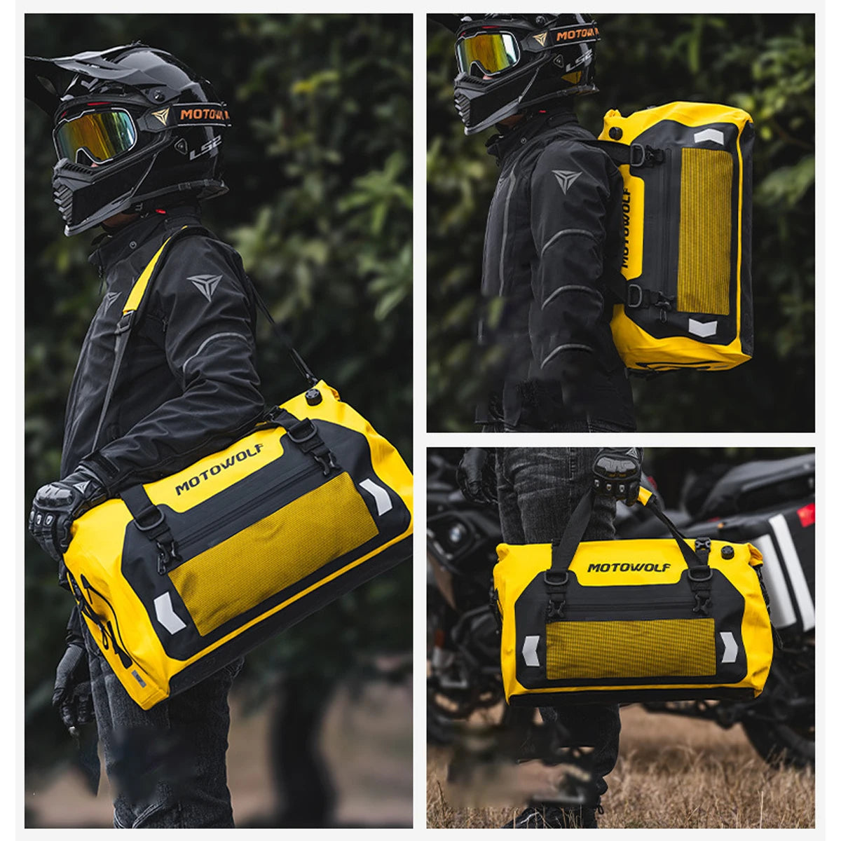 Waterproof Motorcycle Rear Seat Bag | Versatile Travel Duffel Bag