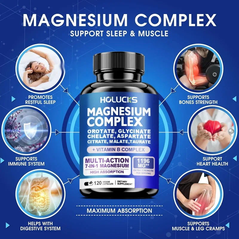 Magnesium Complex Supplements for Brain Health & Relaxation