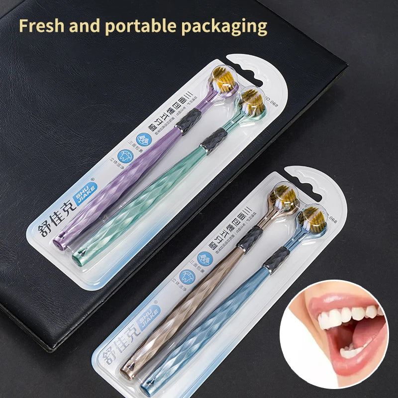 Ultra Soft 3-Sided Toothbrush for Effective Oral Care