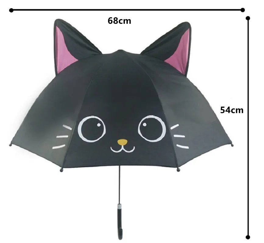 Cute Cartoon Children Umbrella | Fun 3D Ear Design for Kids
