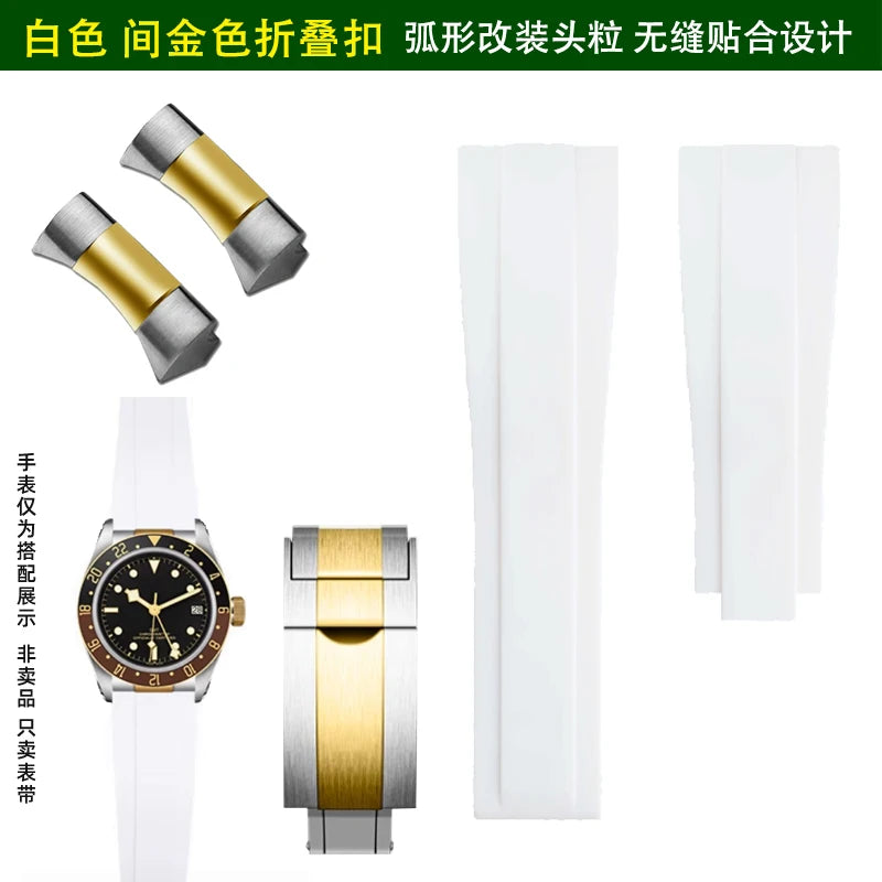 Soft Rubber Watch Strap | Quick Release Diver Band for All Watches