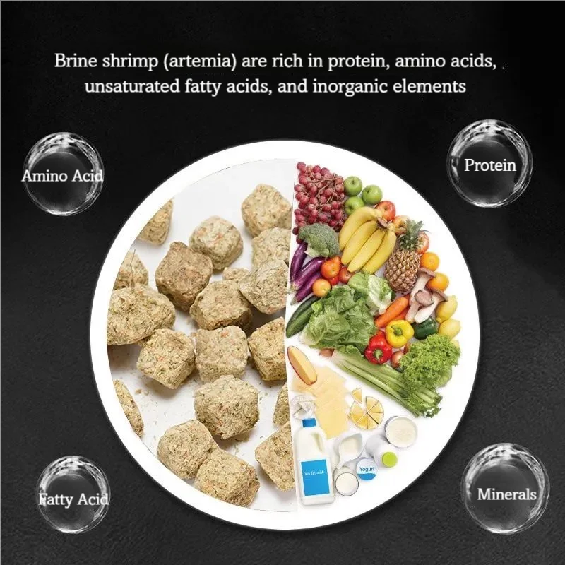 High Protein Freeze-Dried Brine Shrimp Cubes | Premium Fish Food