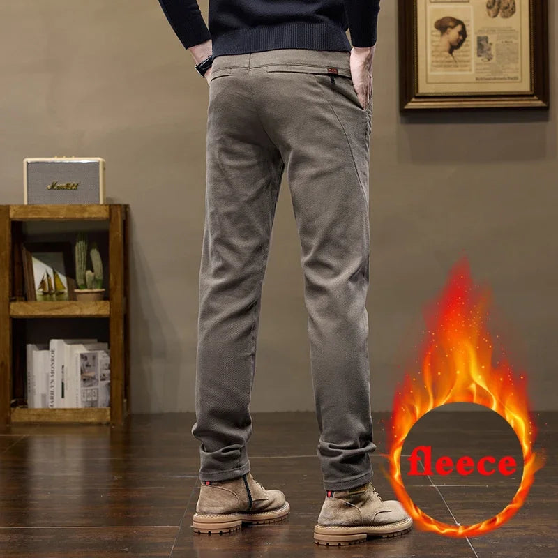Warm Fleece Lined Jeans for Men | Slim Fit Thermal Denim Pants